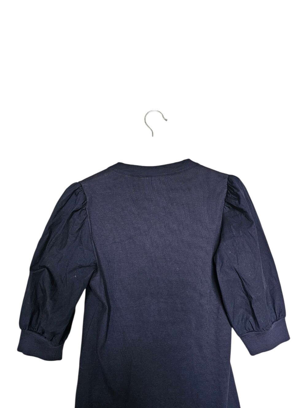 Veronica Beard Navy Blue Coralee Ribbed Crewneck Top Size Small - Picture 7 of 7